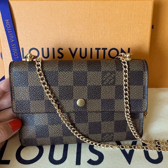 Louis Vuitton Handbags - Louis Vuitton Damier Ebene Wallet with Chain